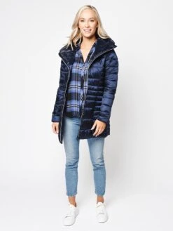 Save The Duck Women's Iris Winter Coat -Every Wear Shop S4366W BLUEBLACKalt4