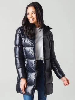 Save The Duck Women's Luck Maxi-Quilted Hooded Coat -Every Wear Shop S456WxBLACKxAlt4 20720334