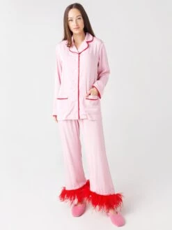 Sleeper Women's Party Pajama Set With Feathers