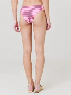 Solid & Striped Women's The Elle Striped Rib Bikini Bottom -Every Wear Shop SP22 004STRS SxSTRAWBERRYxAlt1 65920375