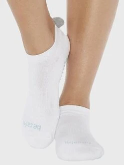 Sticky Be Socks Women's Grip Sock -Every Wear Shop STICKY BE SOCKSxPOMPOMBECALMWHITESKYxPrimary 35939099