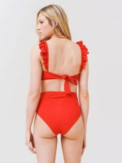 Arabella London Women's The Ruffle Bra -Every Wear Shop THE RUFFLE BRAxCHILIREDxAlt3 67239960