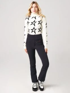 Perfect Moment Women's Star Dust Sweater -Every Wear Shop W3090xSNOWWHITEBLACKSTARxAlt1 20629825