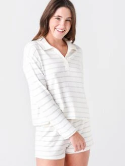 Z Supply Women's Game On Stripe Long Sleeve Top