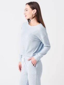 Z Supply Women's Hang Out Rib Long Sleeve Top -Every Wear Shop ZLT214427xSOFTSKYxAlt2 52608916