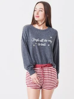 Z Supply Women's Cline Jingle Long Sleeve Top