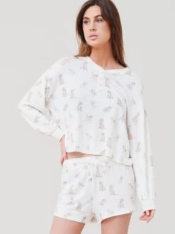 Z Supply Women's Snuggle Up Dog Long Sleeve Top