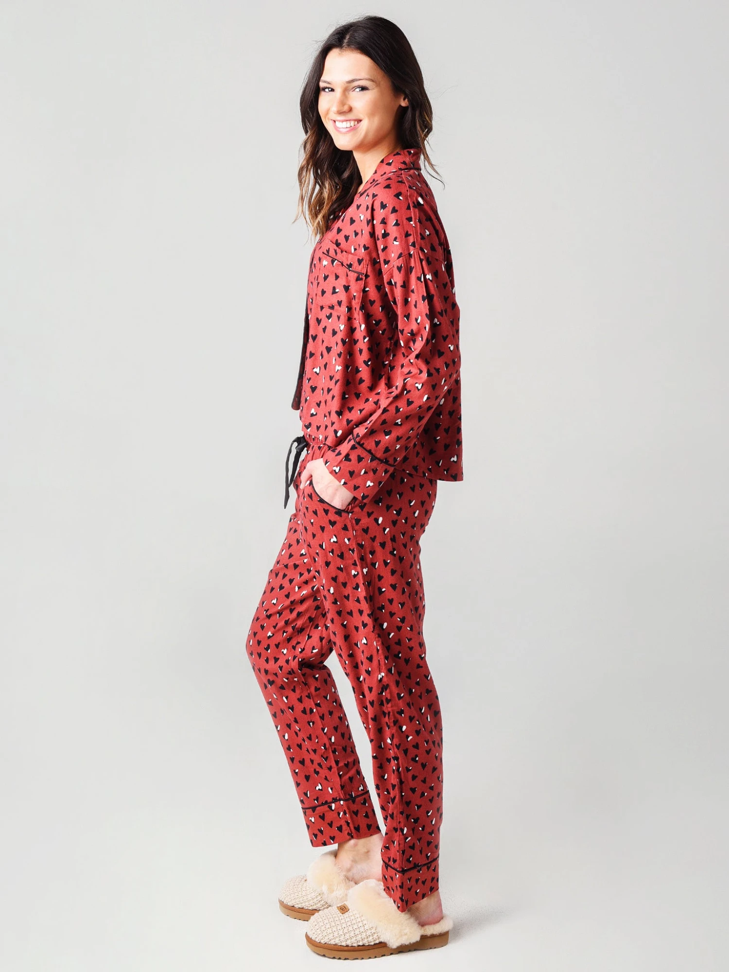 Z Supply Women's Dream State Heart PJ Set 2 Z Supply Women's Dream State Heart PJ Set - Image 2