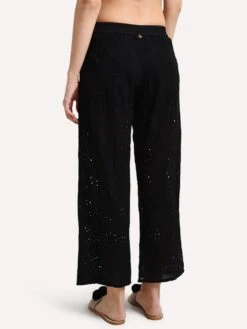 Amita Naithani Pom-pom Tassel Eyelet Pant -Every Wear Shop an 3057 blackalt2
