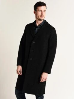 Harris Wharf London Boiled Wool Overcoat -Every Wear Shop c9121mlc anthracitealt2