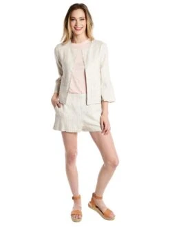 Cupcakes And Cashmere Aizzia Blazer -Every Wear Shop ci202536 ivoryalt2