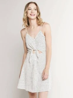 Re:Named Kara Polka Dress -Every Wear Shop d10056 white blackalt2