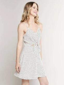 Re:Named Kara Polka Dress -Every Wear Shop d10056 white blackalt3