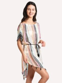 Echo Boardwalk Stripe Seaside Caftan -Every Wear Shop eb0071 multialt2