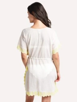 Echo Eyelet Side Tie Caftan -Every Wear Shop eb0073 stonealt3
