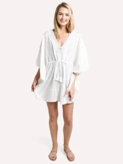 Echo Eyelet Caftan -Every Wear Shop eb0079 whitealt1