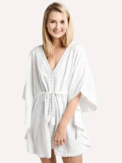 Echo Eyelet Caftan -Every Wear Shop eb0079 whitealt2