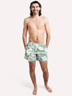 Bather Green Aloha Swim Trunk -Every Wear Shop greenaloha greenalt3