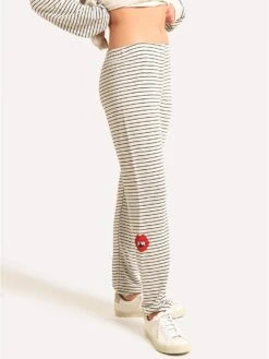 Monrow Pinstripe Love Sweats -Every Wear Shop hb0128 57 ashpinstripealt1