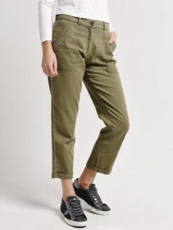 Monrow Studded Military Pants 7 Monrow Studded Military Pants -Every Wear Shop hb0386 olivealt1