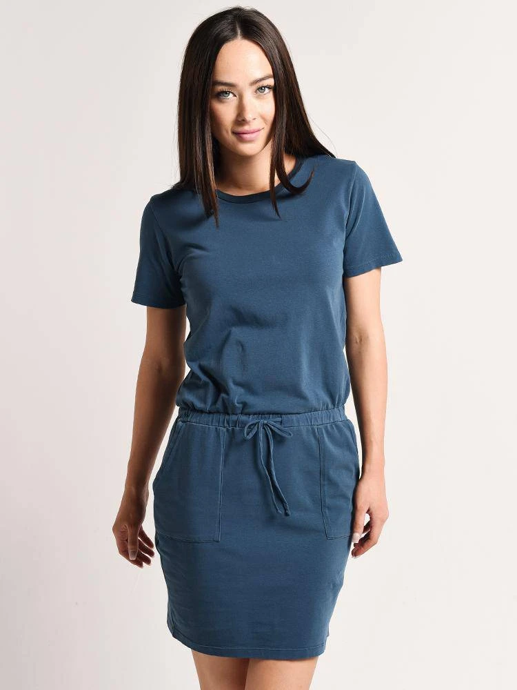 Monrow Women's Mini Slit Dress With Patch Pockets 3 Monrow Women's Mini Slit Dress With Patch Pockets - Image 3