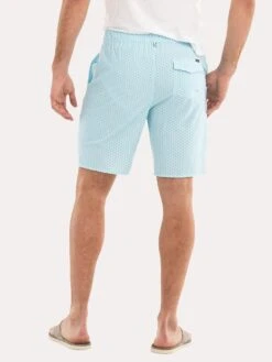 Johnnie-O Men's Sea Pines Half Elastic Surf Short -Every Wear Shop jmss1680 gulfbluealt1