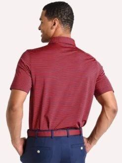 Saint Bernard Short Sleeve Knit Polo -Every Wear Shop kt7250 navy redalt2