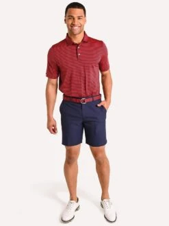 Saint Bernard Short Sleeve Knit Polo -Every Wear Shop kt7250 navy redalt3