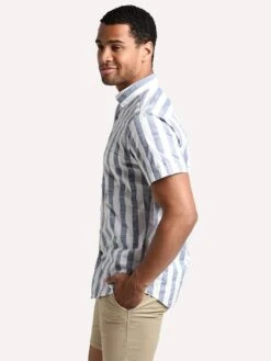 Rodd And Gunn Fireshaw Sports Fit Short Sleeve Shirt -Every Wear Shop lp2902 bluebellalt1