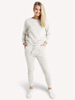 South Parade Lucy Mini Star Sweatpants -Every Wear Shop lucy ltgrey ministarsalt1
