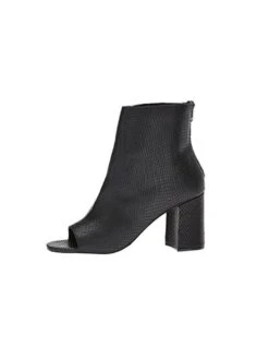 Matisse Melaney Textured Leather Peep Toe Boot -Every Wear Shop melaney blackalt3