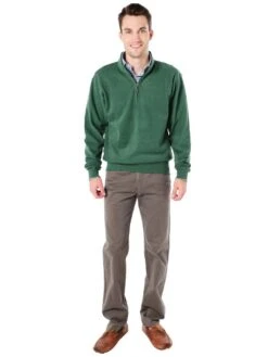 Peter Millar Men's Melange 1/4 Zip Fleece Pullover -Every Wear Shop mf16k36 nottinghamalt1