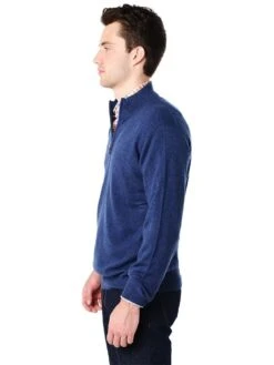 Peter Millar Men's Cashmere 1/4 Zip Pullover -Every Wear Shop mf16s02 navyalt2