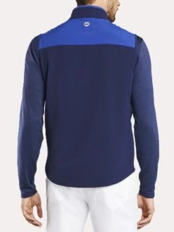 Peter Millar Zepher Light Woven Full Zip Vest -Every Wear Shop mf18ez28 navyalt1