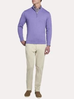 Peter Millar Crown Comfort Interlock 1/4 Zip -Every Wear Shop mf18k40 auroraalt3