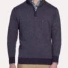 Peter Millar Birdseye Quarter-Zip With Covered Placket