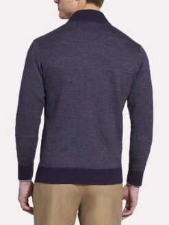 Peter Millar Birdseye Quarter-Zip With Covered Placket -Every Wear Shop mf18s62 pomerolalt1