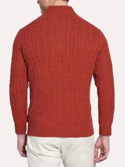 Peter Millar Crown Fleece Suede Trim Quarter Zip -Every Wear Shop mf18s84 hickoryalt1