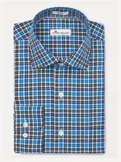 Peter Millar Crown Finish Salthill Check Shirt 7 Peter Millar Crown Finish Salthill Check Shirt -Every Wear Shop mf18w21csl swissbluealt2