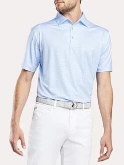 Peter Millar 42nd Printed Golf Tees Strech Jersey Polo