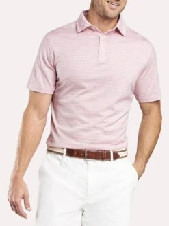 Peter Millar Crown Cool Striped Polo -Every Wear Shop ms19k21 palmerpink c5897b24 7e52 47cd 9415 b2989343bbd8
