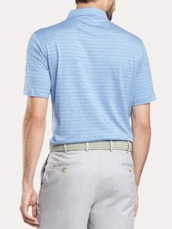 Peter Millar Crown Cool Striped Polo -Every Wear Shop ms19k21 bluewhalealt1