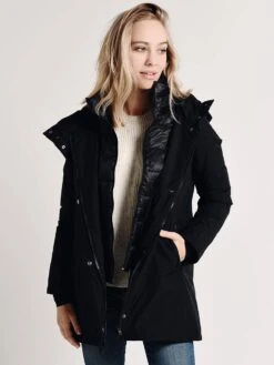 Herno Women's 2 Ply Goretex Waterproof A-Line Jacket With Removable Hood