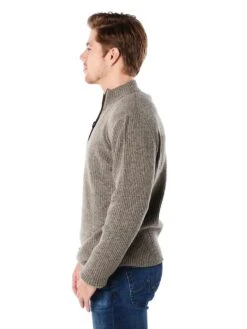 Saint Bernard Ribbed Zip Mock Sweater -Every Wear Shop s1615 olivealt2