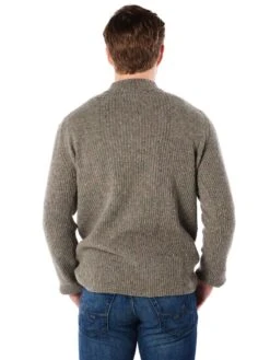 Saint Bernard Ribbed Zip Mock Sweater -Every Wear Shop s1615 olivealt3