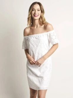 Sail To Sable Dot Eyelet Dress