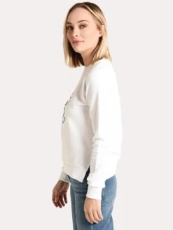 Chinti & Parker Forget Me Not Sweatshirt -Every Wear Shop tn05 whitealt1