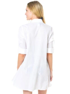 Tommy Bahama Women's Crinkle Cotton A-Line Boyfriend Shirt -Every Wear Shop tsw53123c whitealt2