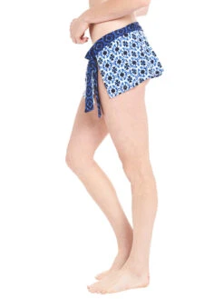 Tommy Bahama Women's Shibori Splash Skirted Hipster Bikini Bottom -Every Wear Shop tsw61141b plungebluealt1