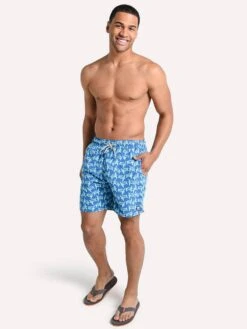 Tom & Teddy Men's Turtle Swim Trunk -Every Wear Shop turmb midbluealt3